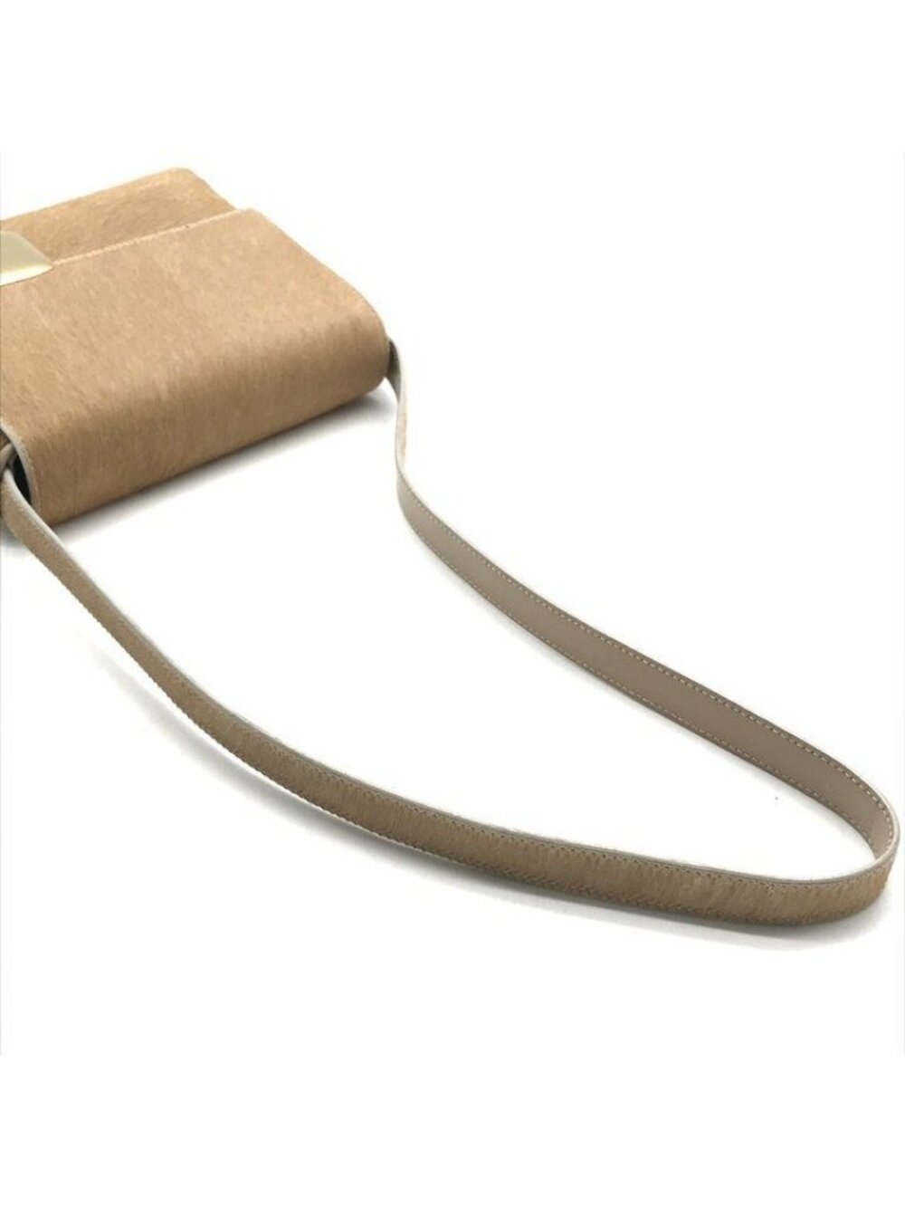 Gucci Vintage Calf Hair Shoulder Bag Beige G Logo - Picture 7 of 10